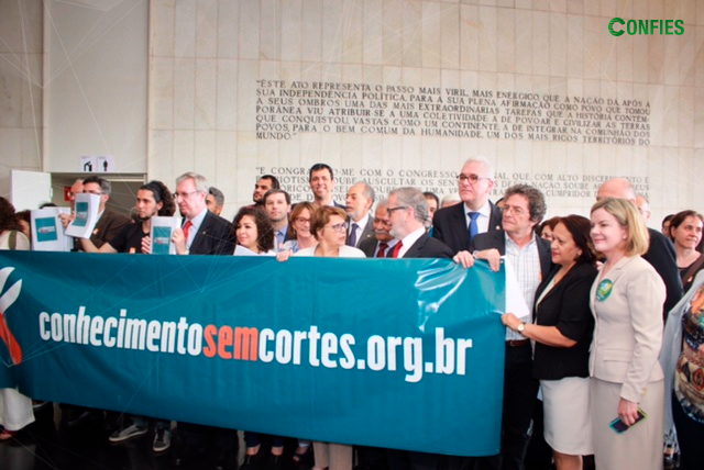 Confies participa da campanha “Conhecimento sem Cortes”